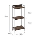 Ver imagem 4 de Estante para Livros Industrial 3 Prateleiras 104cmx45cm Active Yescasa