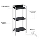 Ver imagem 5 de Estante para Livros Industrial 3 Prateleiras 104cmx45cm Active Yescasa