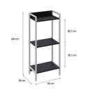 Ver imagem 4 de Estante de Livros Industrial 45CMX104CM 3 Prateleiras Active Yescasa Preto