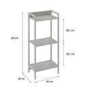 Ver imagem 4 de Estante de Livros Industrial 45CMX104CM 3 Prateleiras Active Yescasa Branco/Snow