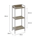 Ver imagem 4 de Estante de Livros Industrial 45CMX104CM 3 Prateleiras Active Yescasa Marrom