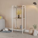 Ver imagem 7 de Estante de Livros Industrial 45CMX104CM 3 Prateleiras Active Yescasa Marrom