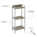 Ver imagem 5 de Estante para Livros Industrial 3 Prateleiras 104cmx45cm Active Yescasa