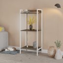 Ver imagem 7 de Estante de Livros Industrial 45CMX104CM 3 Prateleiras Active Yescasa Marrom