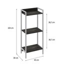 Ver imagem 4 de Estante de Livros Industrial 45CMX104CM 3 Prateleiras Active Yescasa Marrom