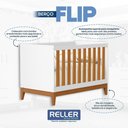 Ver imagem 5 de Berço Americano Mini Cama Flip Branco Fosco/savana com Colchão Supreme - Reller Móveis