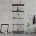 Ver imagem 1 de Estante de Livros Industrial 80CMX187CM Multiuso 5 Prateleiras Active Yescasa Marrom