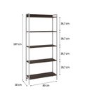 Ver imagem 4 de Estante para Livros Industrial Aço Multiuso 5 Prateleiras 187cmx80cm Active Yescasa