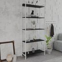 Ver imagem 7 de Estante de Livros Industrial 80CMX187CM Multiuso 5 Prateleiras Active Yescasa Preto