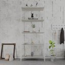 Ver imagem 1 de Estante de Livros Industrial 80CMX187CM Multiuso 5 Prateleiras Active Yescasa Branco/Snow