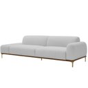 Ver imagem 2 de Sofá Living Unne 3 Lugares 210cm Terminal Direito Bouclé Cinza Claro - Nexta Casa