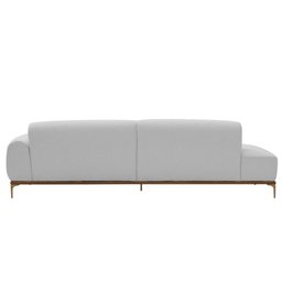 Sofá Living Unne 3 Lugares 210cm Terminal Direito Bouclé Cinza Claro - Nexta Casa - 6