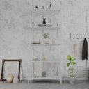 Ver imagem 1 de Estante de Livros Industrial 80CMX187CM Multiuso 5 Prateleiras Active Yescasa Branco/Chess