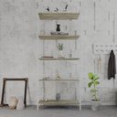 Ver imagem 1 de Estante de Livros Industrial 80CMX187CM Multiuso 5 Prateleiras Active Yescasa Marrom