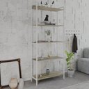 Ver imagem 7 de Estante de Livros Industrial 80CMX187CM Multiuso 5 Prateleiras Active Yescasa Marrom