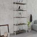 Ver imagem 7 de Estante de Livros Industrial 80CMX187CM Multiuso 5 Prateleiras Active Yescasa Marrom