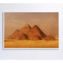 Ver imagem 5 de Quadro Pintura Pirâmides 60x40 Cm Vidro Impresso