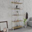 Ver imagem 7 de Estante de Livros Industrial 80CMX187CM Multiuso 5 Prateleiras Active Yescasa Marrom