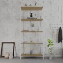 Ver imagem 1 de Estante de Livros Industrial 80CMX187CM Multiuso 5 Prateleiras Active Yescasa Marrom