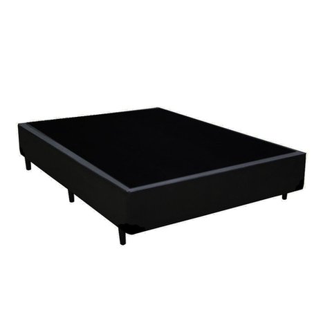 Box Sommier Casal 1,38x1,88 Conceito Preto - Suede
