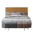 Ver imagem 3 de Cabeceira Ripada Maracá Queen 162cm MDF/MDP Bege