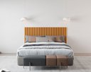 Ver imagem 1 de Cabeceira Ripada Maracá Queen 162cm MDF/MDP Bege