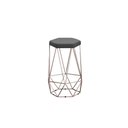 Ver imagem 1 de Banqueta Rubi Bronze Linho Cinza Metal Móveis