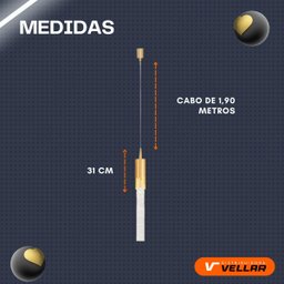 Pendente de Cristal Vidro Bolhas 3 em 1 Bivolt Lavabo Quarto - 8