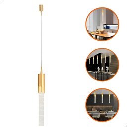 Pendente de Cristal Vidro Bolhas 3 em 1 Bivolt Lavabo Quarto - 1