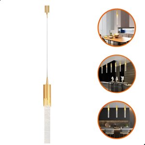 Pendente de Cristal Vidro Bolhas 3 em 1 Bivolt Lavabo Quarto