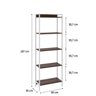 Estante para Livros Industrial Aço Multiuso 5 Prateleiras 187cmx60cm Active Yescasa - 4