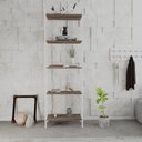 Ver mais imagens de Estante de Livros Industrial 60CMX187CM Multiuso 5 Prateleiras Active Yescasa Marrom