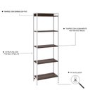 Ver imagem 5 de Estante para Livros Industrial Aço Multiuso 5 Prateleiras 187cmx60cm Active Yescasa