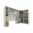 Ver imagem 3 de Quarto Casal Modulado Seletto 5 Peças (1 Armário Aéreo + 2 Guarda Roupas + 2 Complementos) Qcm69