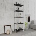 Ver imagem 7 de Estante de Livros Industrial 60CMX187CM Multiuso 5 Prateleiras Active Yescasa Preto