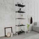 Ver imagem 7 de Estante de Livros Industrial 60CMX187CM Multiuso 5 Prateleiras Active Yescasa Preto