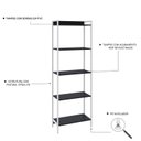 Ver imagem 5 de Estante para Livros Industrial Aço Multiuso 5 Prateleiras 187cmx60cm Active Yescasa