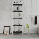 Ver mais imagens de Estante de Livros Industrial 60CMX187CM Multiuso 5 Prateleiras Active Yescasa Preto