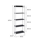 Ver imagem 4 de Estante para Livros Industrial Aço Multiuso 5 Prateleiras 187cmx60cm Active Yescasa