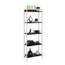 Ver imagem 2 de Estante de Livros Industrial 60CMX187CM Multiuso 5 Prateleiras Active Yescasa Preto