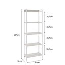 Ver imagem 4 de Estante para Livros Industrial Aço Multiuso 5 Prateleiras 187cmx60cm Active Yescasa