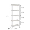 Ver imagem 4 de Estante de Livros Industrial 60CMX187CM Multiuso 5 Prateleiras Active Yescasa Branco/Snow