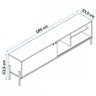 Rack para Tv até 55 Polegadas 1 Porta de Correr 1 Prateleira Branco/pinus Claro Br 51 - Brv Móveis - 4