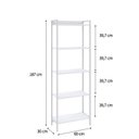 Ver imagem 4 de Estante para Livros Industrial Aço Multiuso 5 Prateleiras 187cmx60cm Active Yescasa