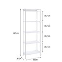 Ver imagem 4 de Estante de Livros Industrial 60CMX187CM Multiuso 5 Prateleiras Active Yescasa Branco/Chess