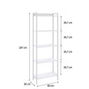 Ver imagem 4 de Estante de Livros Industrial 60CMX187CM Multiuso 5 Prateleiras Active Yescasa Branco/Chess