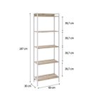 Ver imagem 4 de Estante para Livros Industrial Aço Multiuso 5 Prateleiras 187cmx60cm Active Yescasa