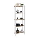 Ver imagem 2 de Estante de Livros Industrial 60CMX187CM Multiuso 5 Prateleiras Active Yescasa Marrom