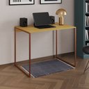 Ver imagem 1 de Escrivaninha Industrial Office Canela 120x53 Grécia Base Cobre