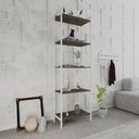 Ver imagem 7 de Estante de Livros Industrial 60CMX187CM Multiuso 5 Prateleiras Active Yescasa Marrom